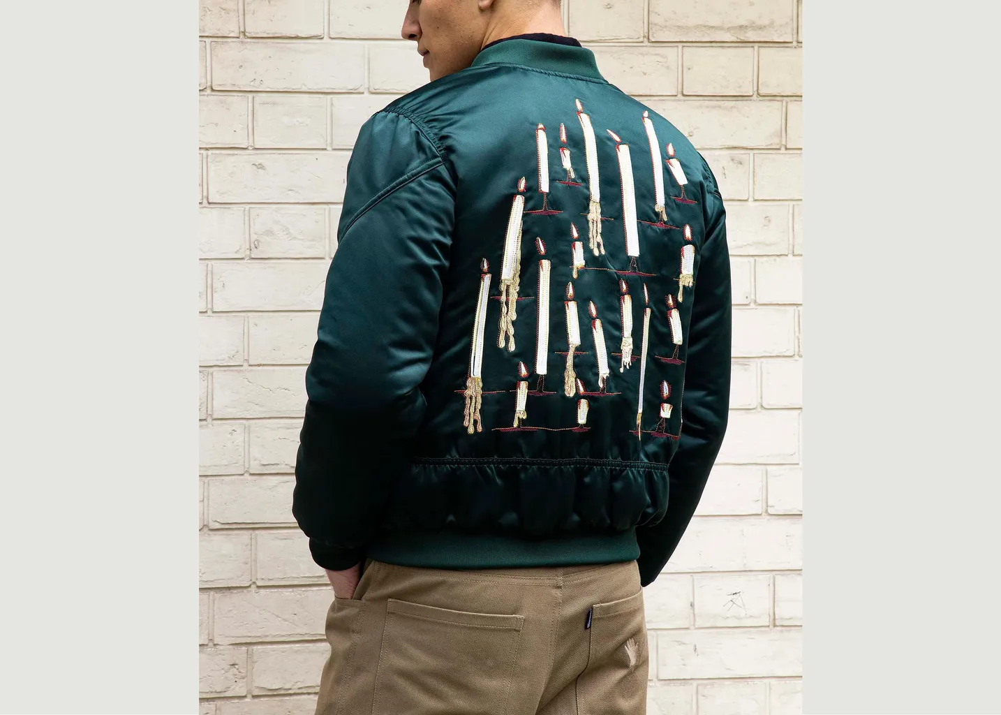 Veste teddy avec broderie bougies Misericordia