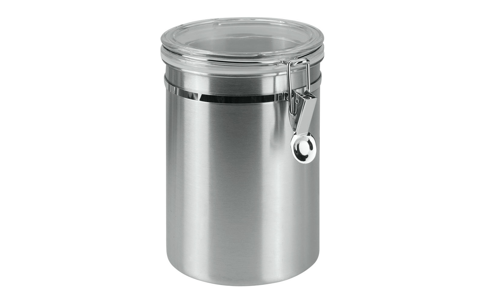 Metaltex Edelstahl Vorratsdose mit transparentem Deckel 700 ml