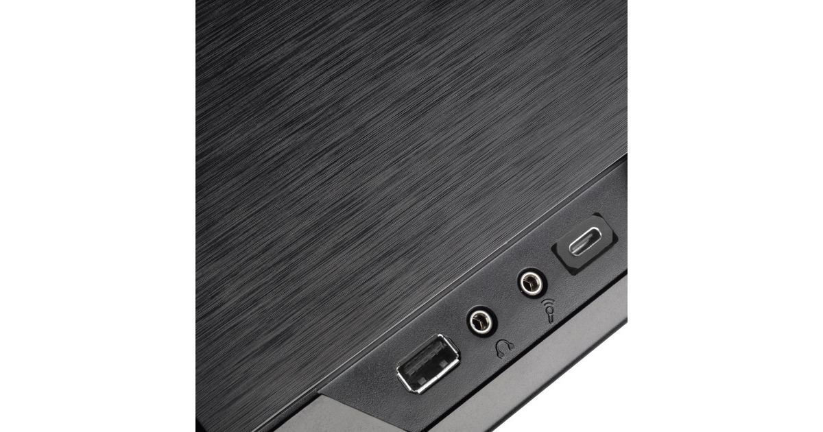 SilverStoneSST-GD09B-C HTPC behuizing  (Zwart | 1x USB-A | 1x USB-C)