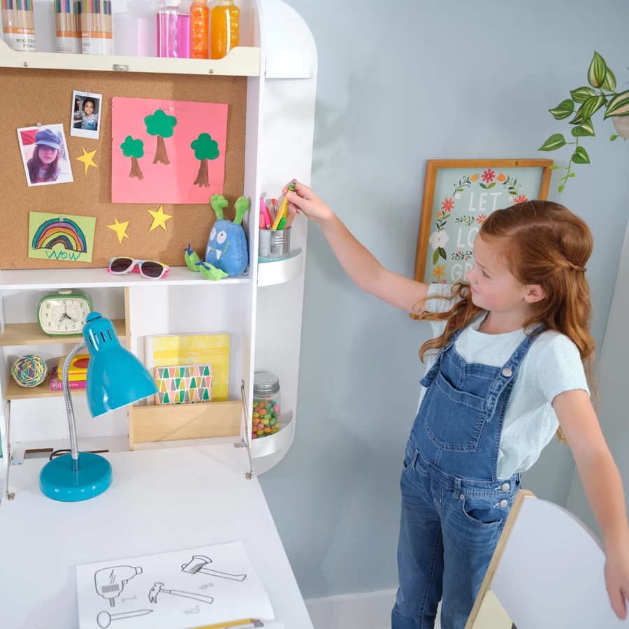 KidKraft® Arches Freischwebender Wandtisch und Stuhl, weiß
