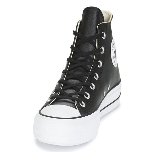 Converse - CHUCK TAYLOR ALL STAR LIFT CLEAN LEATHER HI - Noir