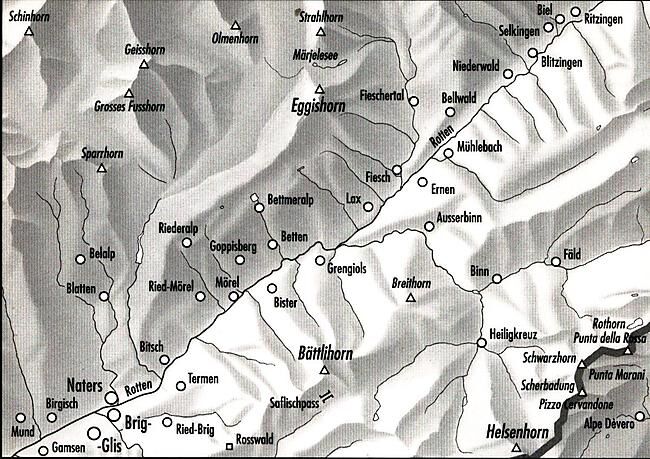 BUNDESAMT - 2516T ALETSCHGEBIET ECHELLE 1 25 000