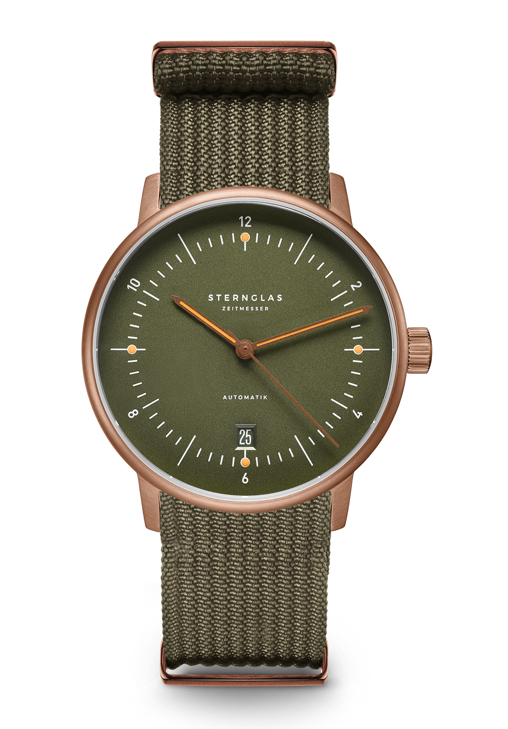 Sternglas Naos Automatik Bronze 38mm Textil S02-NA35-FI05