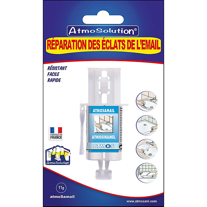 Résine de réparation Atmos éclat d'émail et porcelaine blanc 5ml