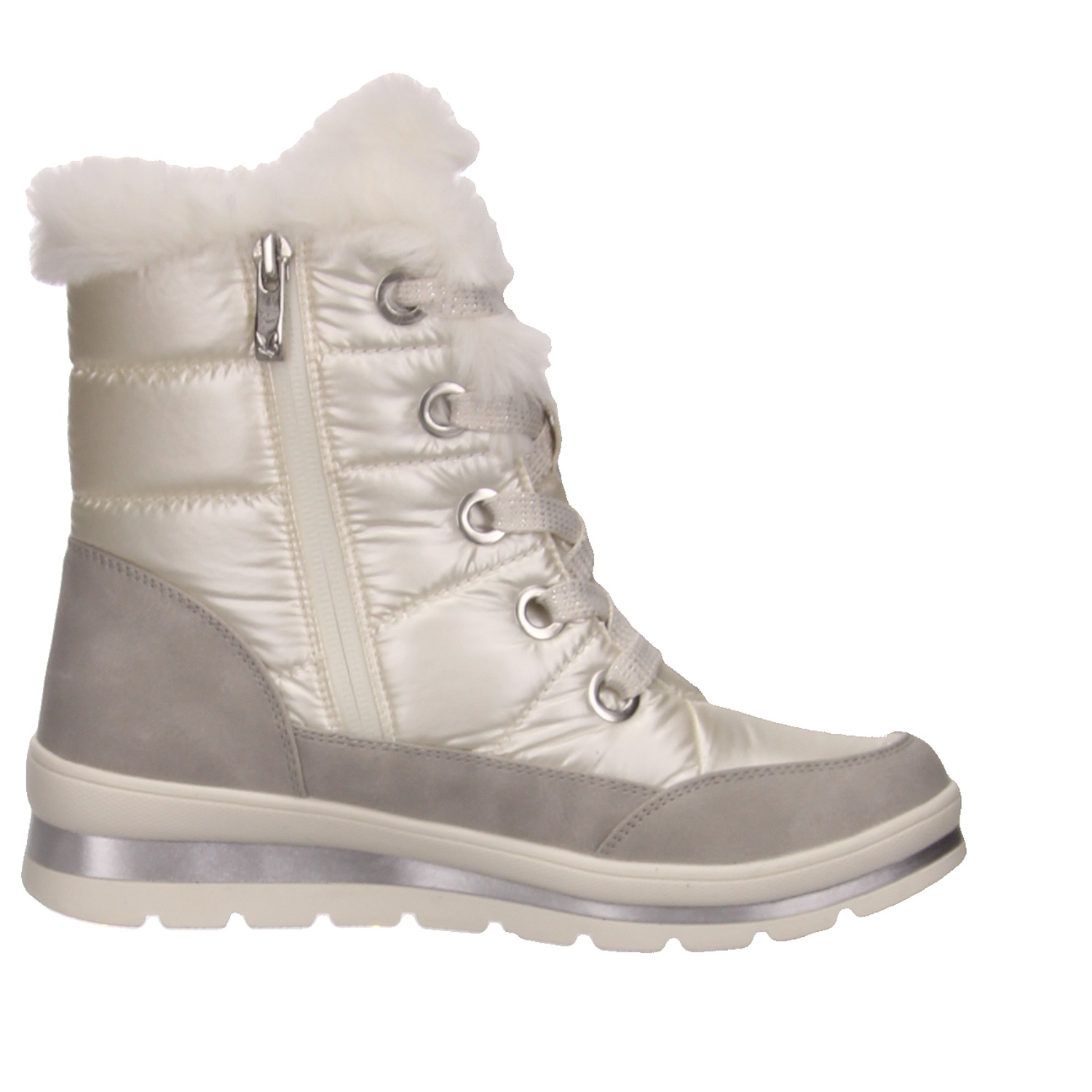 Caprice Schnürstiefel creme beige