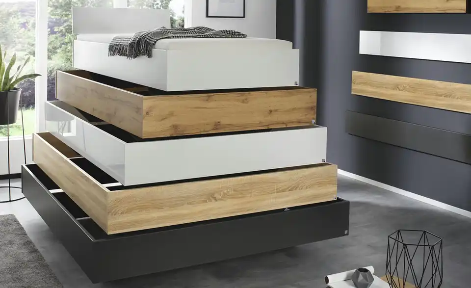 Futonbett Phoenix Cremeweiß 120 cm