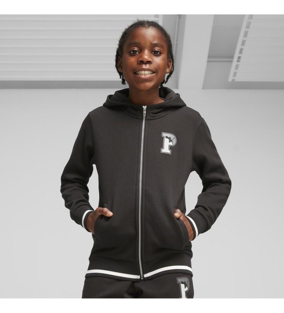 Jaqueta Puma SQUAD com zíper completo, preta, D/I128