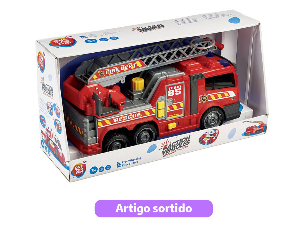 VEÍCULOS DE EMERGÊNCIA ONE TWO FUN MODELOS SORTIDOS