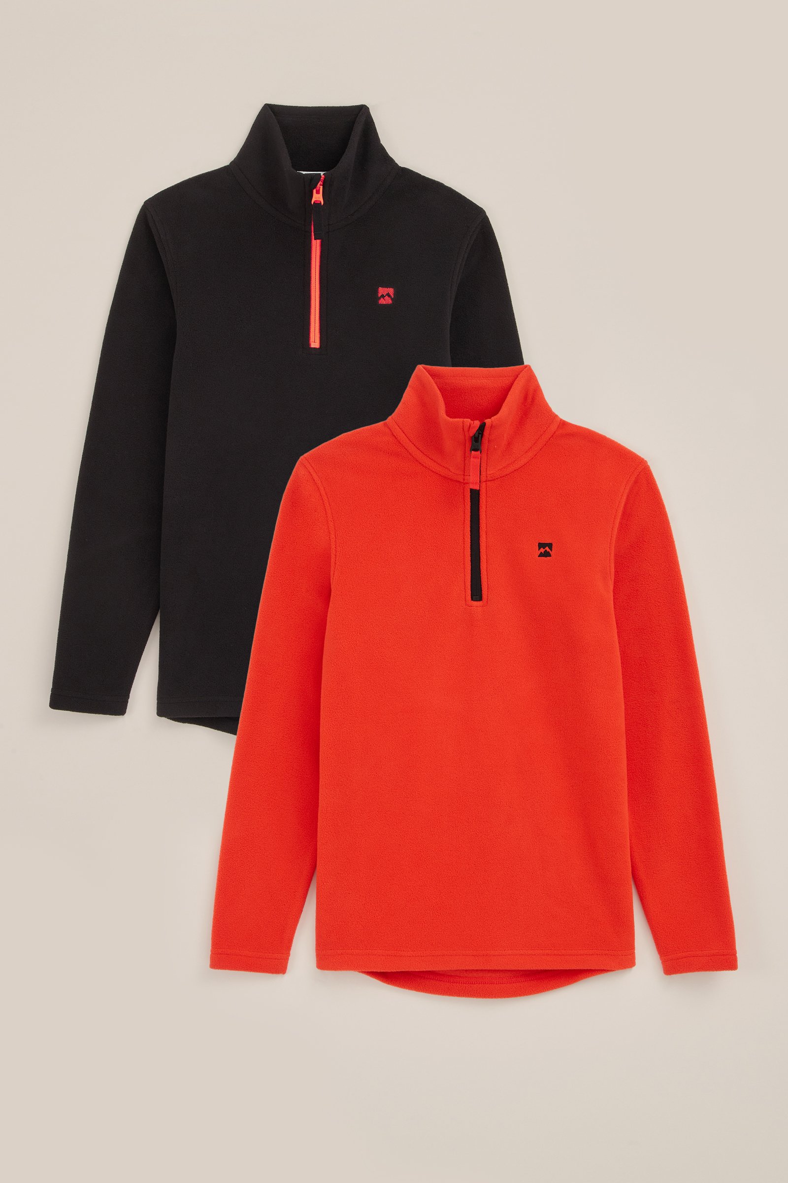 Jongens ski fleecetrui, 2-pack WE Fashion Feloranje