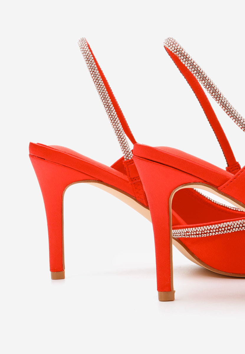 Chaussures stiletto slingback rouges Jeyce