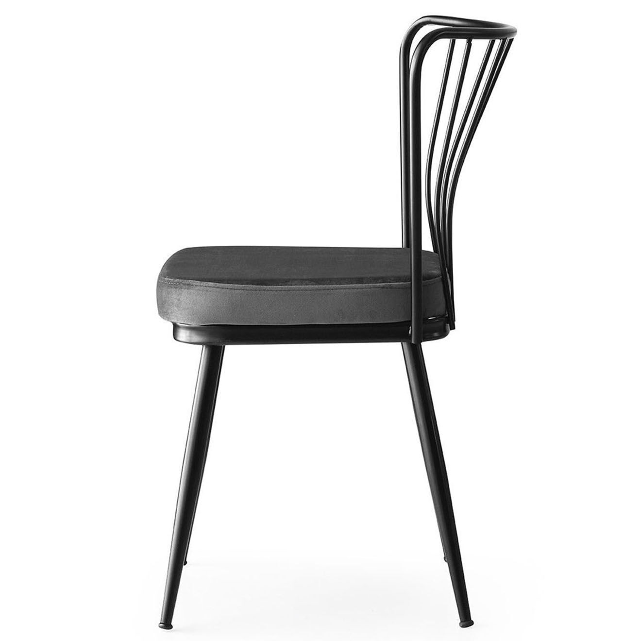 Homitis 4 Chaises Yildiz noires - 43x82x42 cm