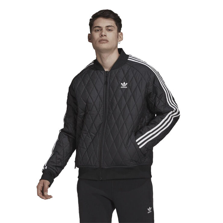 adidas classic quilted sst track jacket Sort