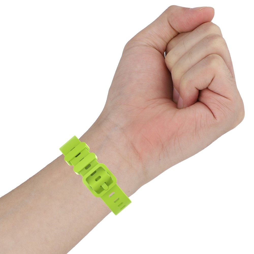(Gr. XS) Fitbit Ace 3 / Inspire 2 / Inspire HR / Inspire Gummi Armband mit Dornschliesse (Gelenkumfang 130-200 mm) - Grün