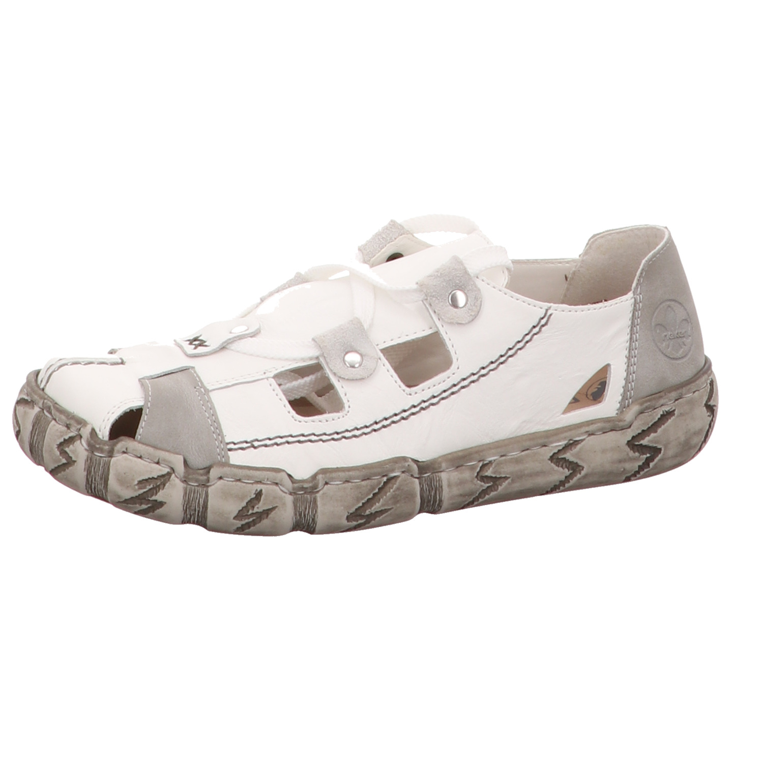 Rieker Slipper weiß/kombi. weiss/weiss kombi