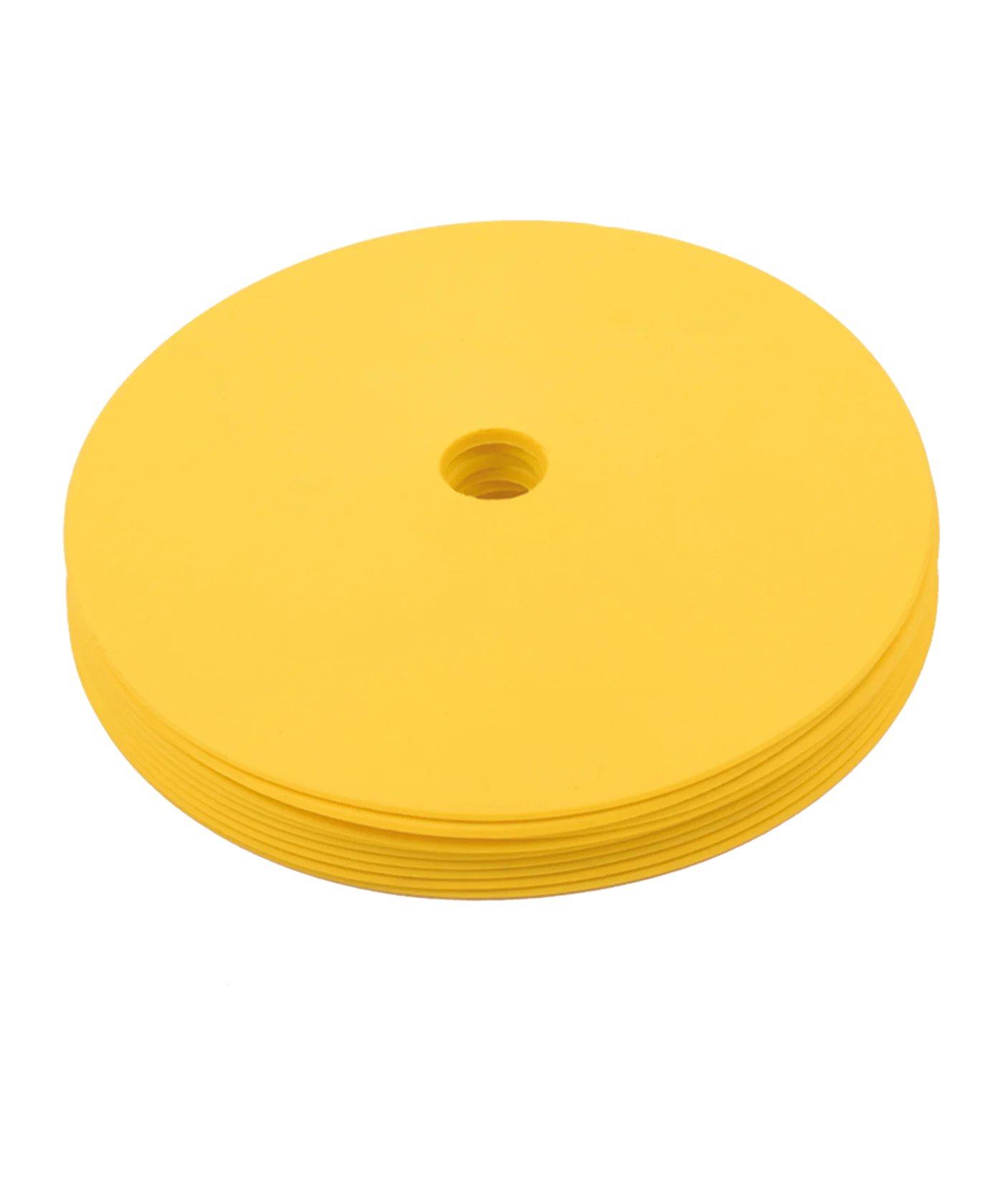 Cawila Gummi Markierungsscheiben 10er Set | rutschfeste Floormarker | 15cm | gelb