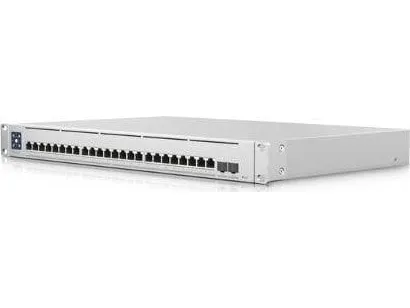 Ubiquiti UniFi Enterprise XG 24 - Switch - L3 - Administreret - 24 x 100/1000/2.5G/5G/10GBase-T   2 x 25 Gigabit SFP28 (uplink) - monterbar på stativ - AC 120/230 V / DC 11.5 V