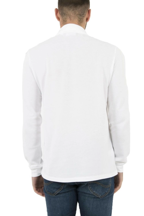 Polos manches longues lacoste l1312 001 blanc