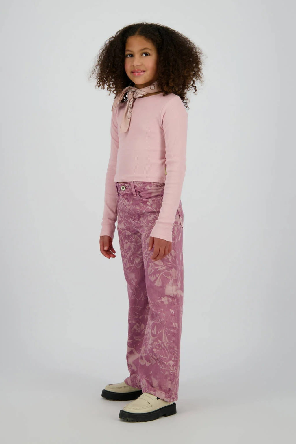 Vingino longsleeve lichtroze rib gebreid