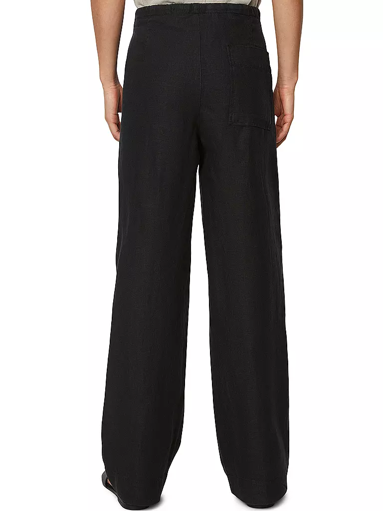MARC O'POLO Leinenhose schwarz