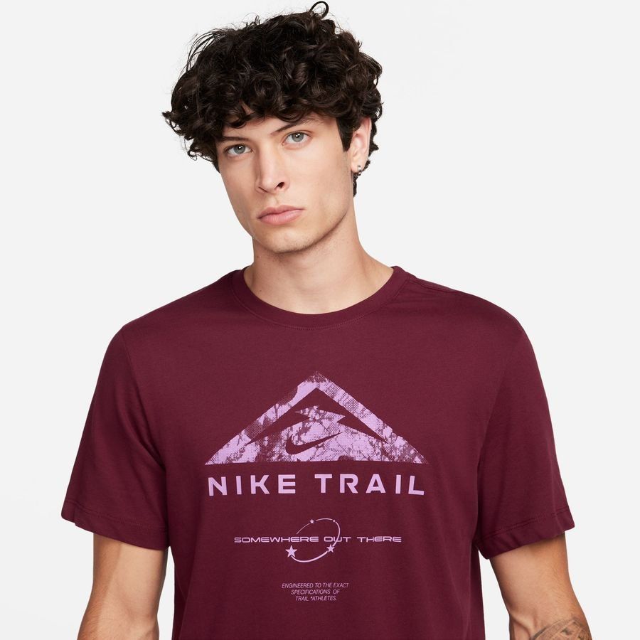 Nike T-shirt Running Dri-FIT Run Trail - Bordeaux Foncé