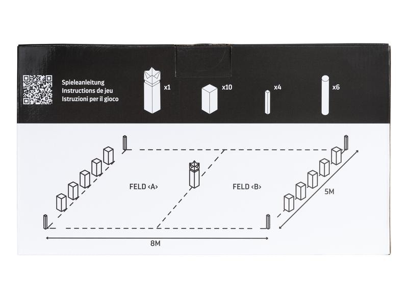 KOOR Wurfspiel KUBB Wikingerschach Outdoor Geschicklichkeitsspiel aus FSC-zertifiziertem Holz