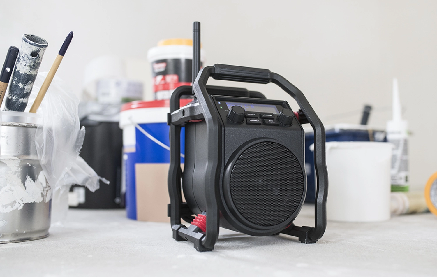 PerfectPro UBOX 400R2 Bouwradio - FM RDS - DAB  - bluetooth - aux-in - werkt op netstroom & batterij