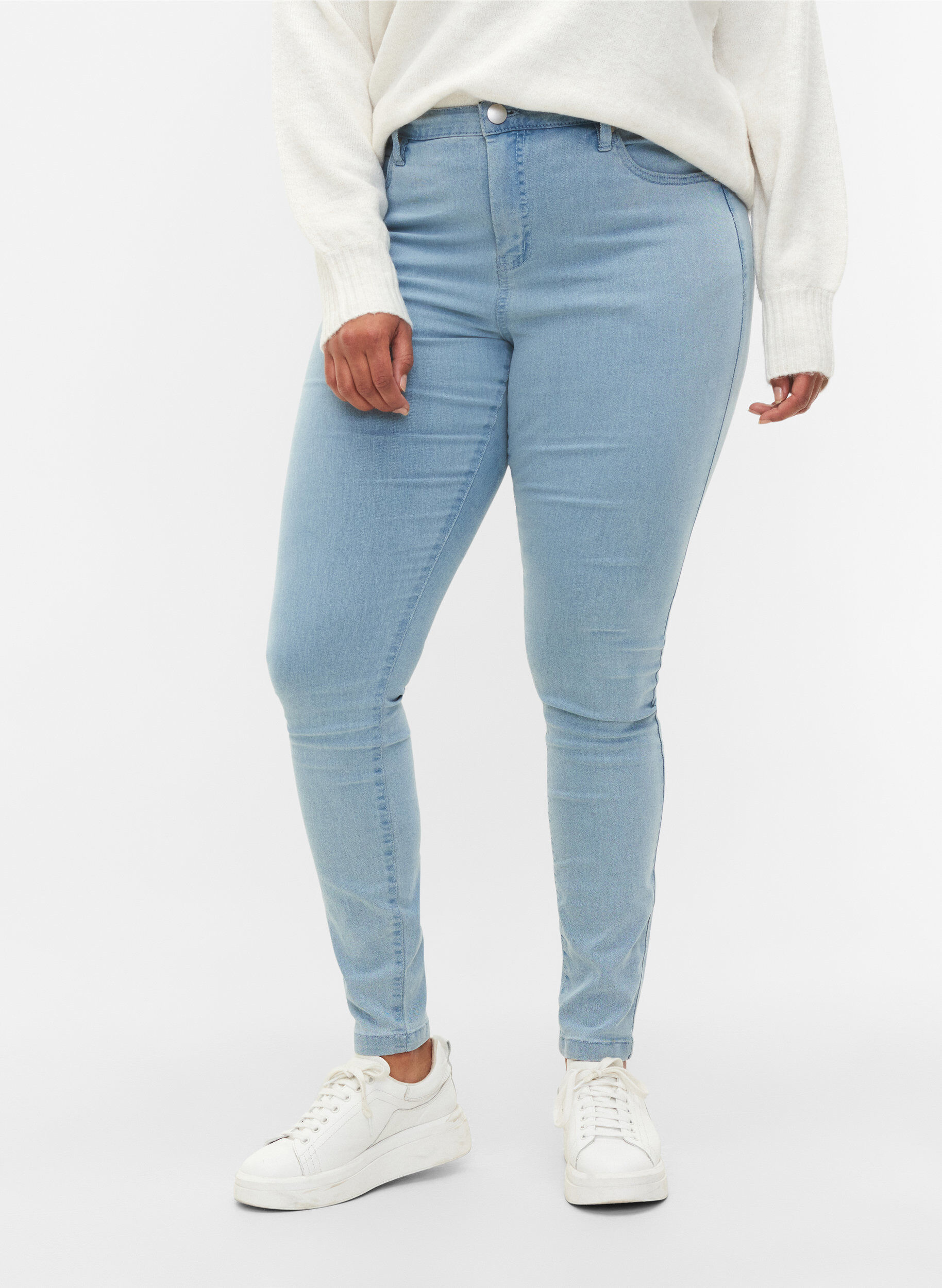 Højtaljede super slim Amy jeans