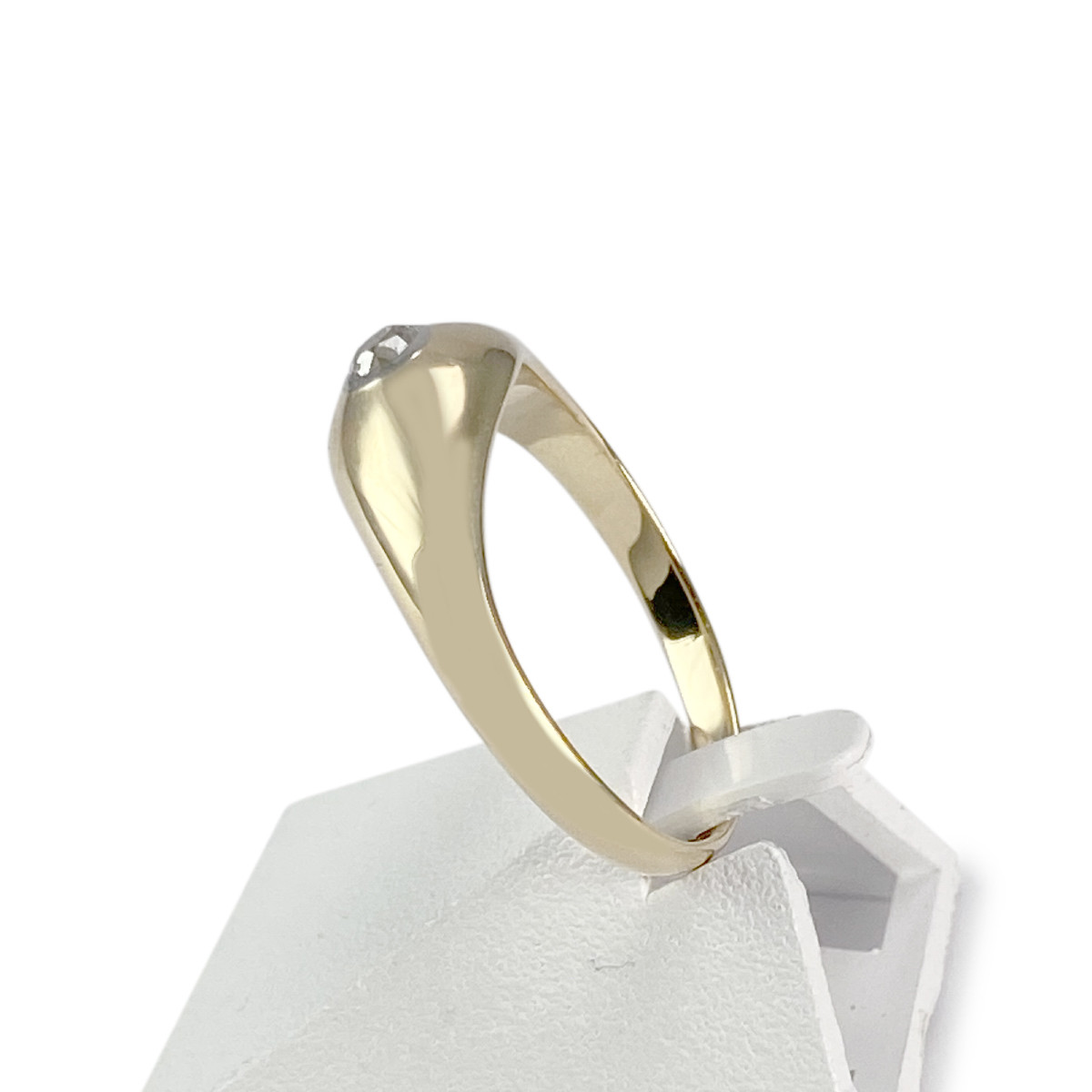 Bague jonc d'occasion or 750 jaune diamant
