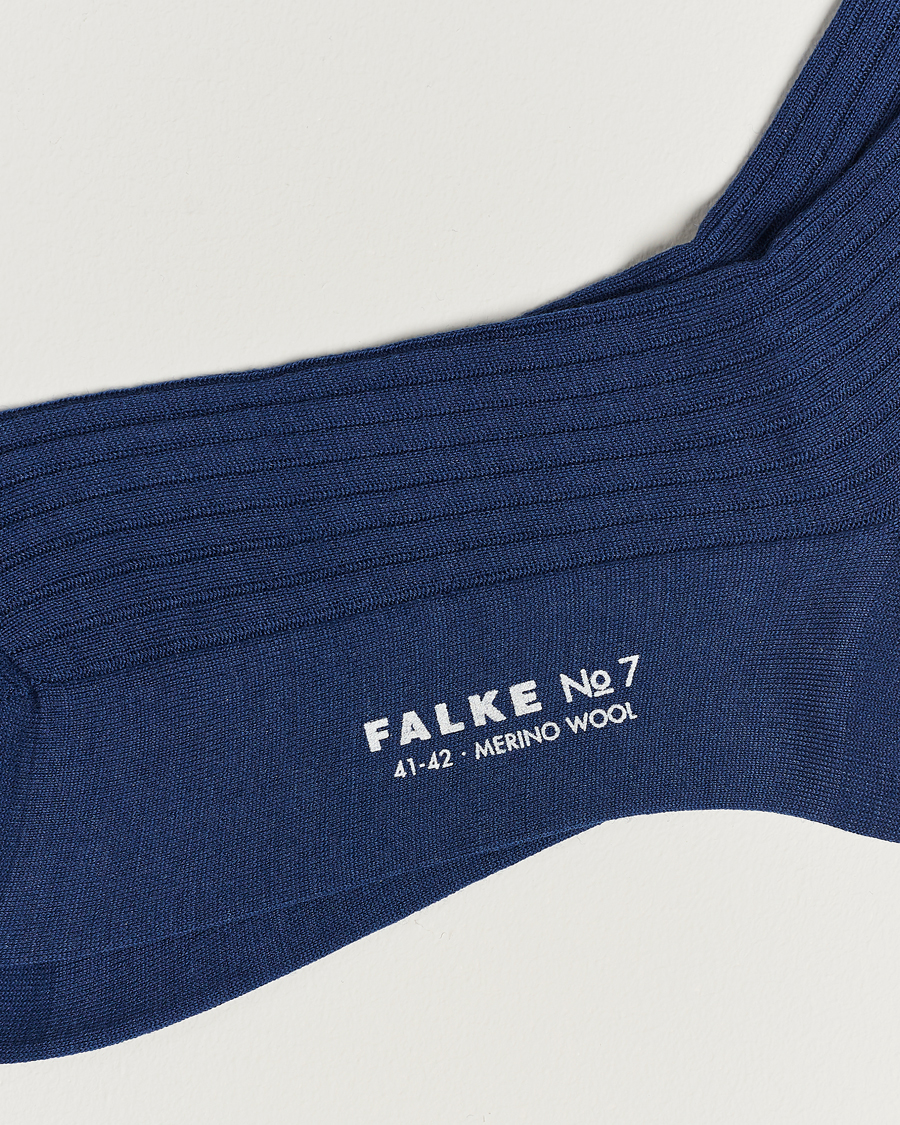 Falke No. 7 Finest Merino Ribbed Socks Royal Blue