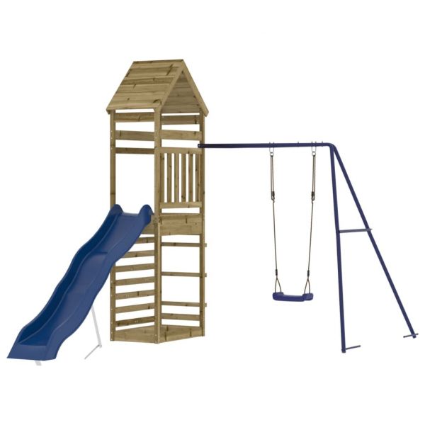 vidaXL Conjunto de Brincar para Exterior Madeira de Pinho Impregnada - 1364000223