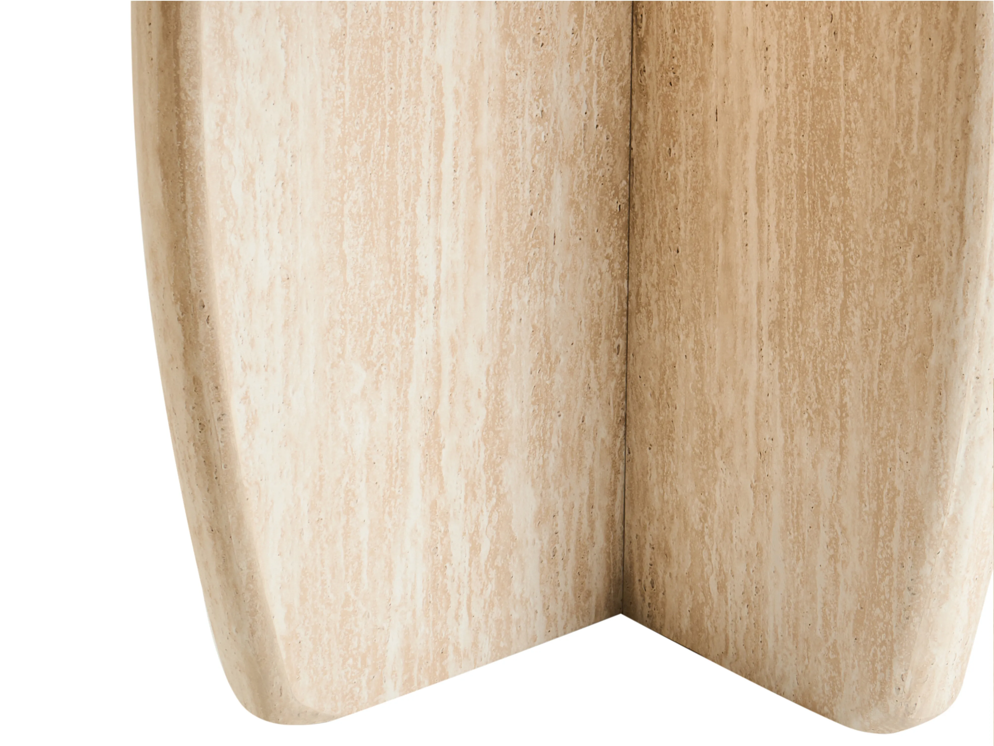 Eettafel TRAVERS Travertijn-effect 90 cm 180 cm