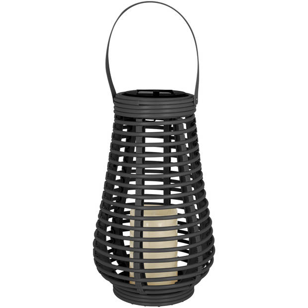 Blokker Solar lampion Tosacane - zwart - 16.5x16.5x26cm