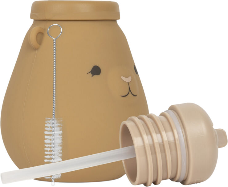 Konges Sløjd SILICONE DRINKING BOTTLE TEDDY Almond