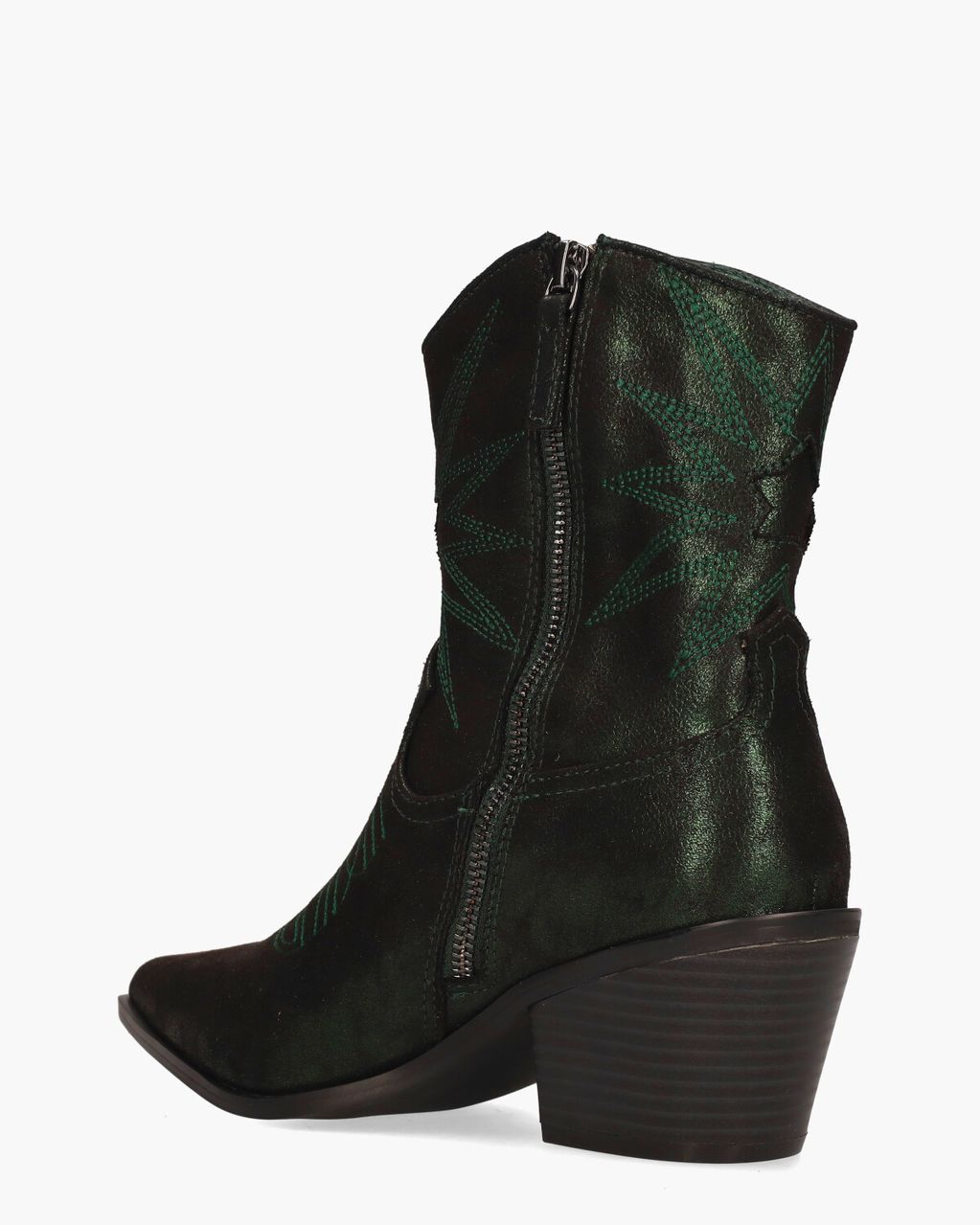 Mia & Jo  Vlinder Donkergroen Dames Enkelboots