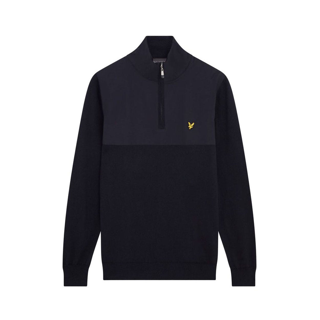 Lyle & Scott  Overlay 1/4 Zip Knit