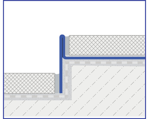 Dural Shower-GK GKR rechts aflopende wig, lengte 98 cm, hoogte 12,5 mm