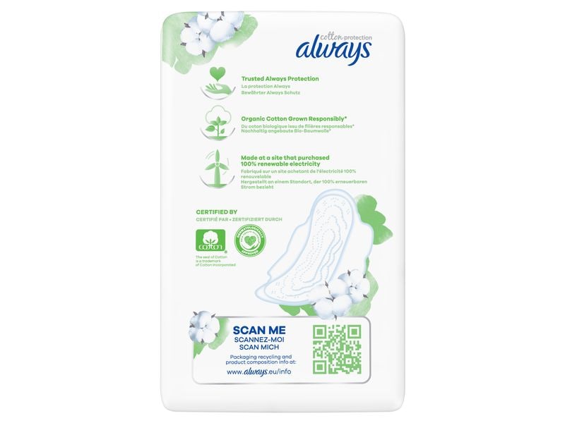 Always Binde mit Flügeln Ultra Cotton Protection Long 2 x 5 Hochwertige Binden mit saugfähigem Kern