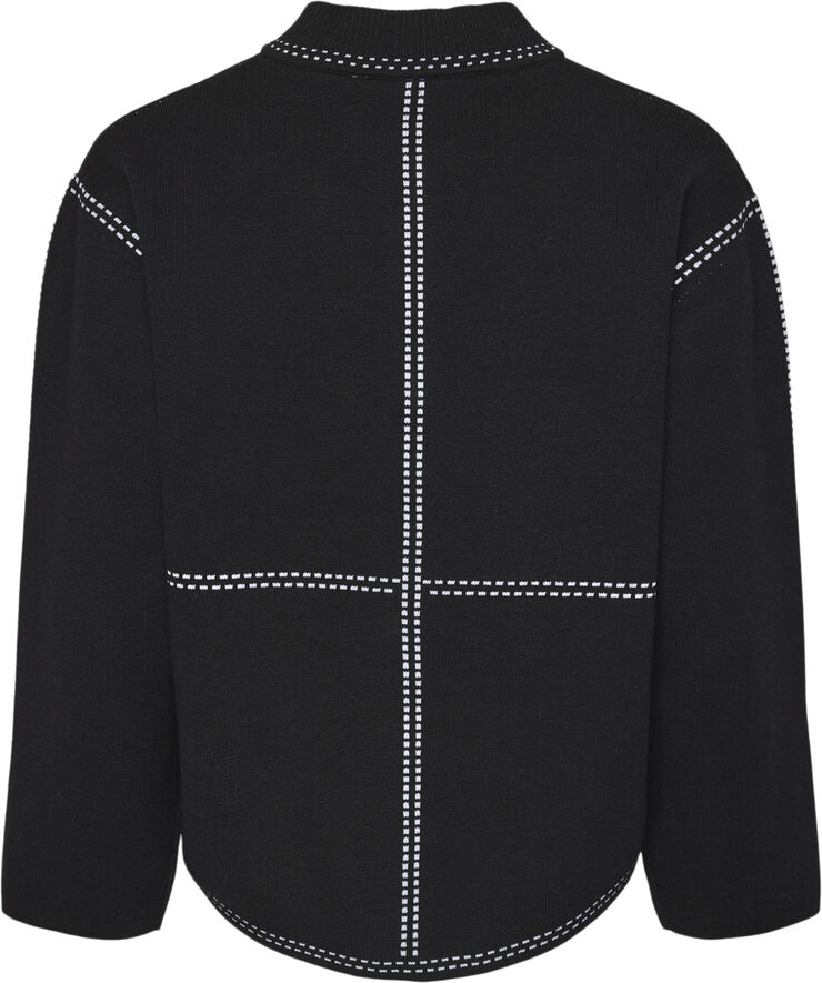 YAS YASJENA LS KNIT CARDIGAN Sort