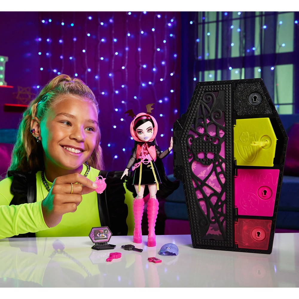 Monster High Skulltimate Secrets Neon Frights Draculaura Puppen-Modeset