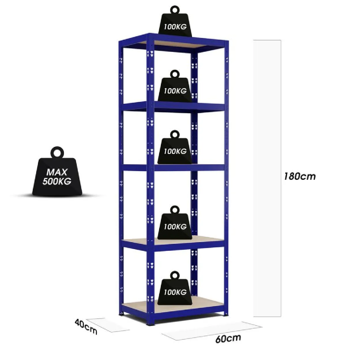 Eurospen Europsen Etagère modulable Charge Lourde - Bleu