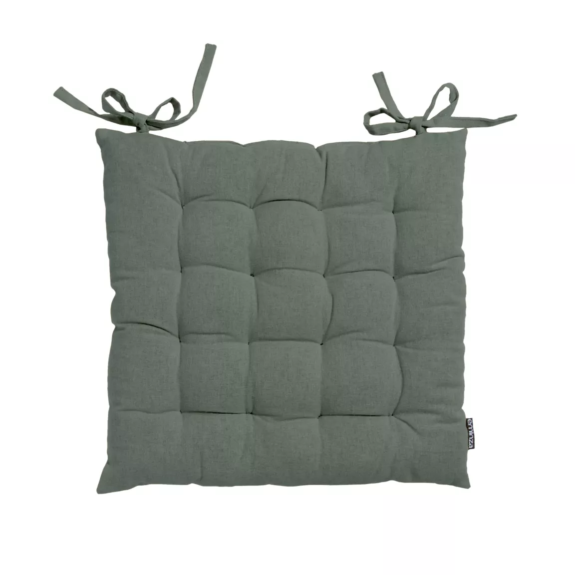 Coussin de chaise carré coton (40 x 40 cm) Pixel Vert kaki