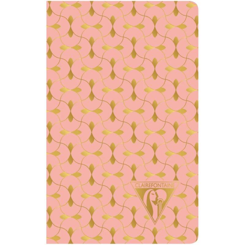 Carnet piqûre textile Neo Deco Collection Printemps-Été 7,5x12cm 48 pages ligné motifs assortis papier ivoire 90g - Assortis