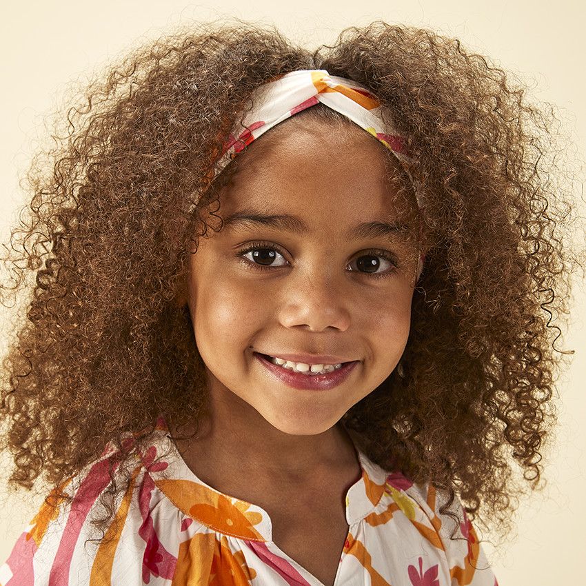Bandeau effet croisé imprimé pop pour fille - Blanc