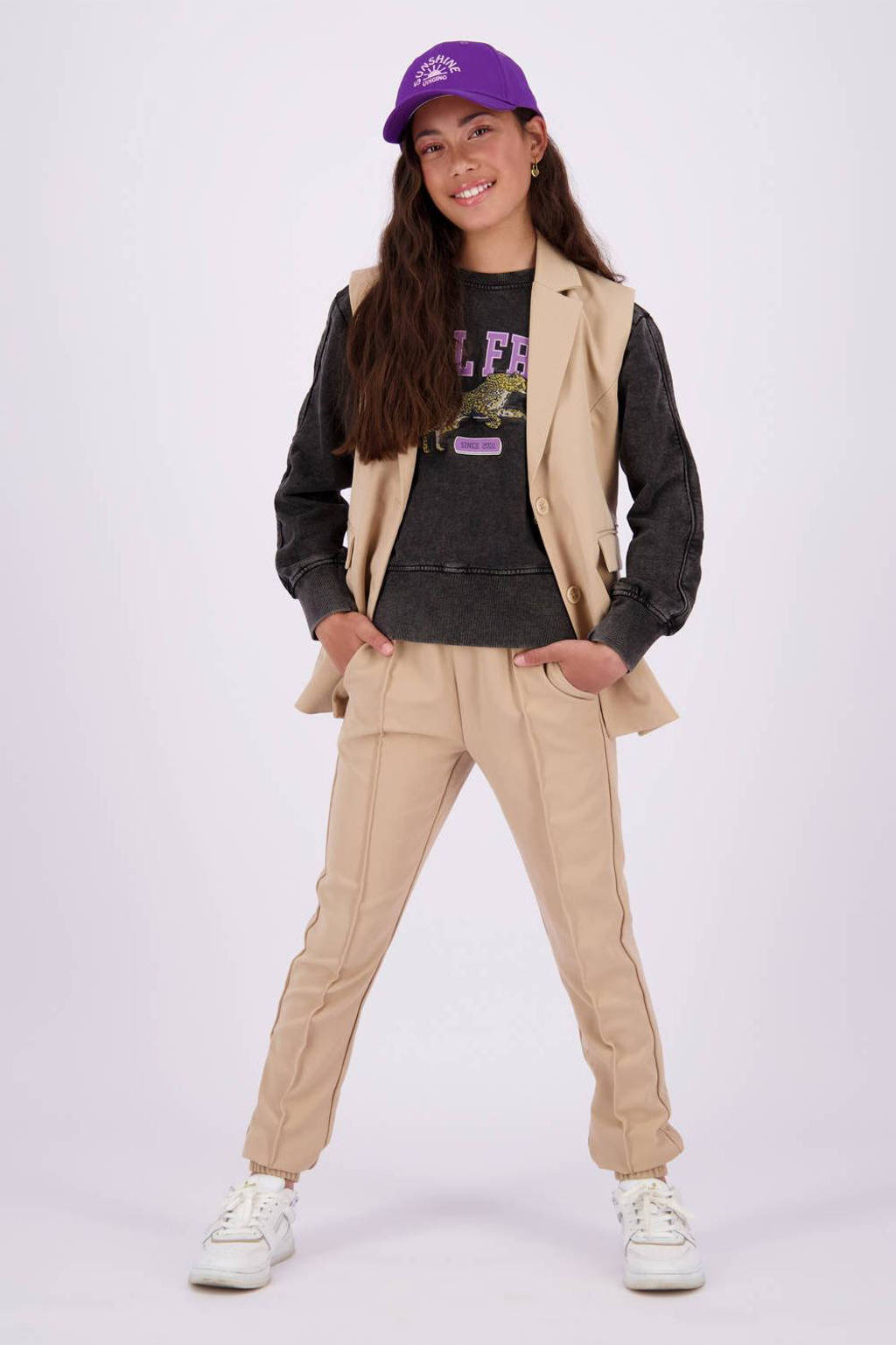 Vingino slim fit broek Solange zand