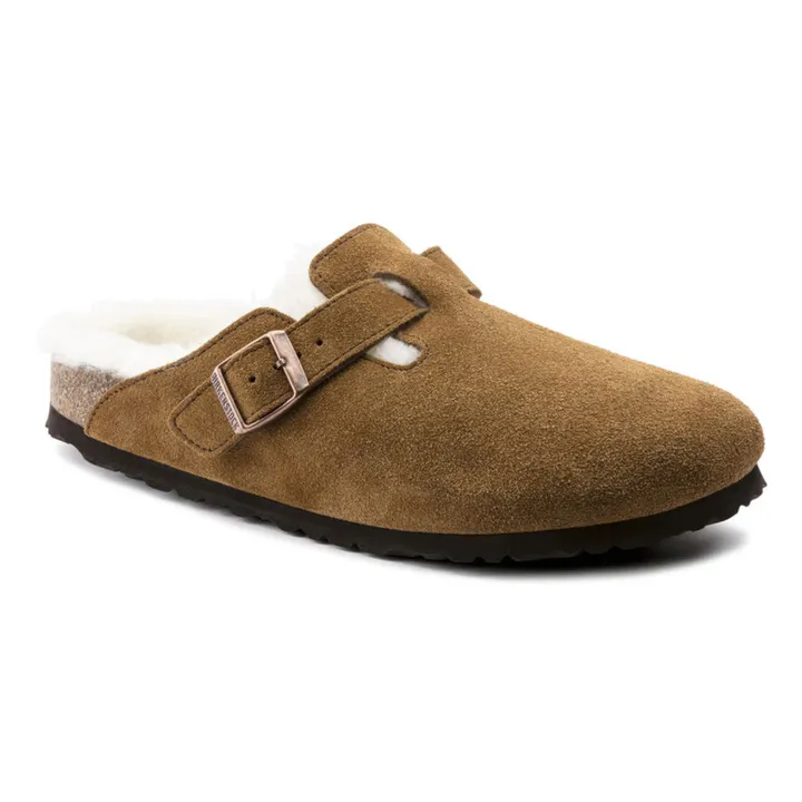 BIRKENSTOCK Sabots Boston Shearling - Collection Adulte  | Camel