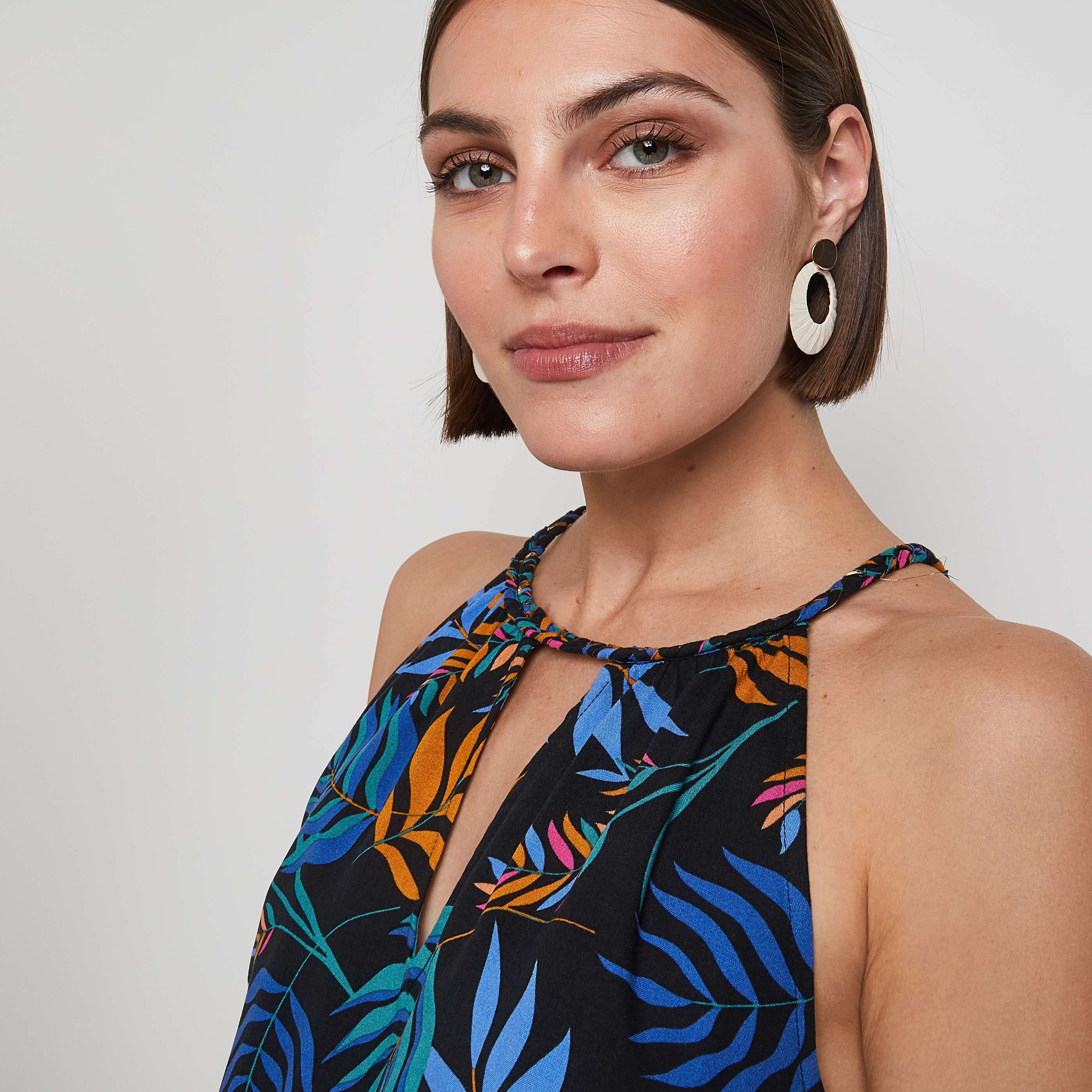 Robe imprimée femme - NOIR
