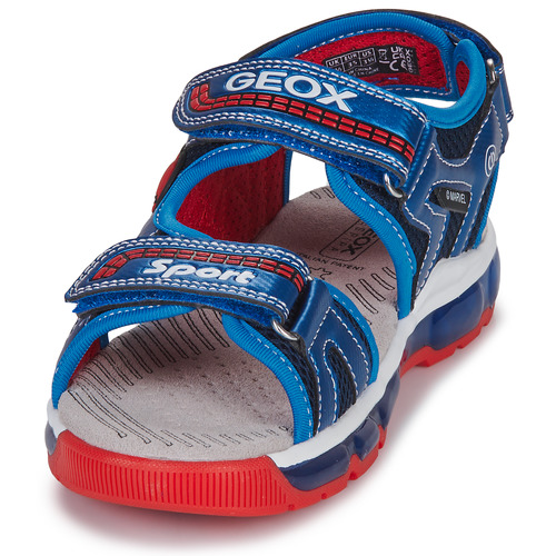 Geox - J SANDAL ANDROID BOY - Bleu / Rouge