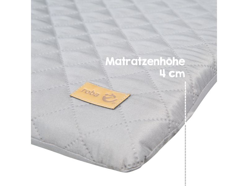 roba Wickelplatte inkl. Auflage Weiss 49 x 82 cm Wickelplatte zum Aufsetzen auf Baby- & Kinderbetten