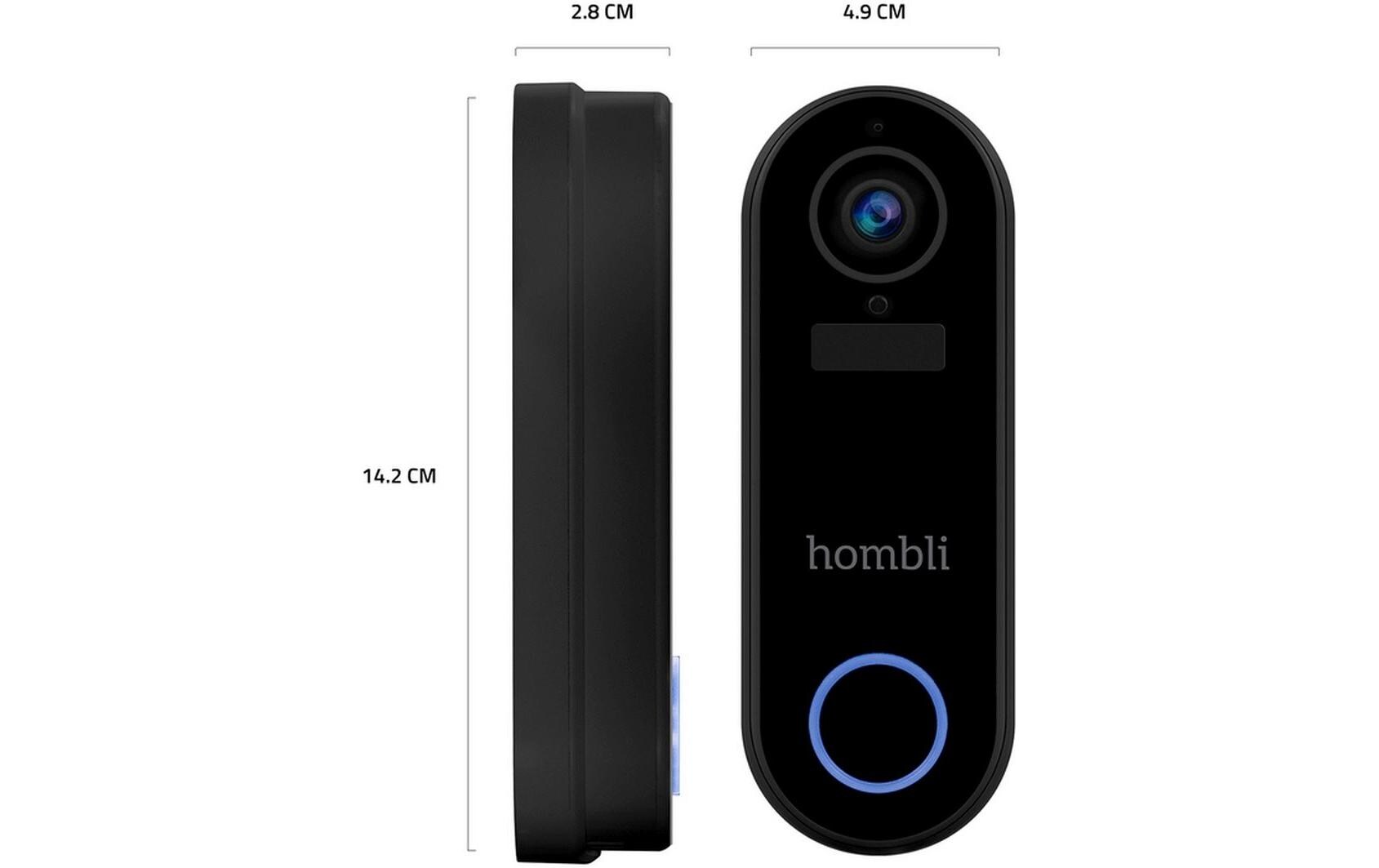 Smart Doorbell Pack, Schwarz<br>Hombli Smart Doorbell 2 und Hombli Chime 2 Türgong