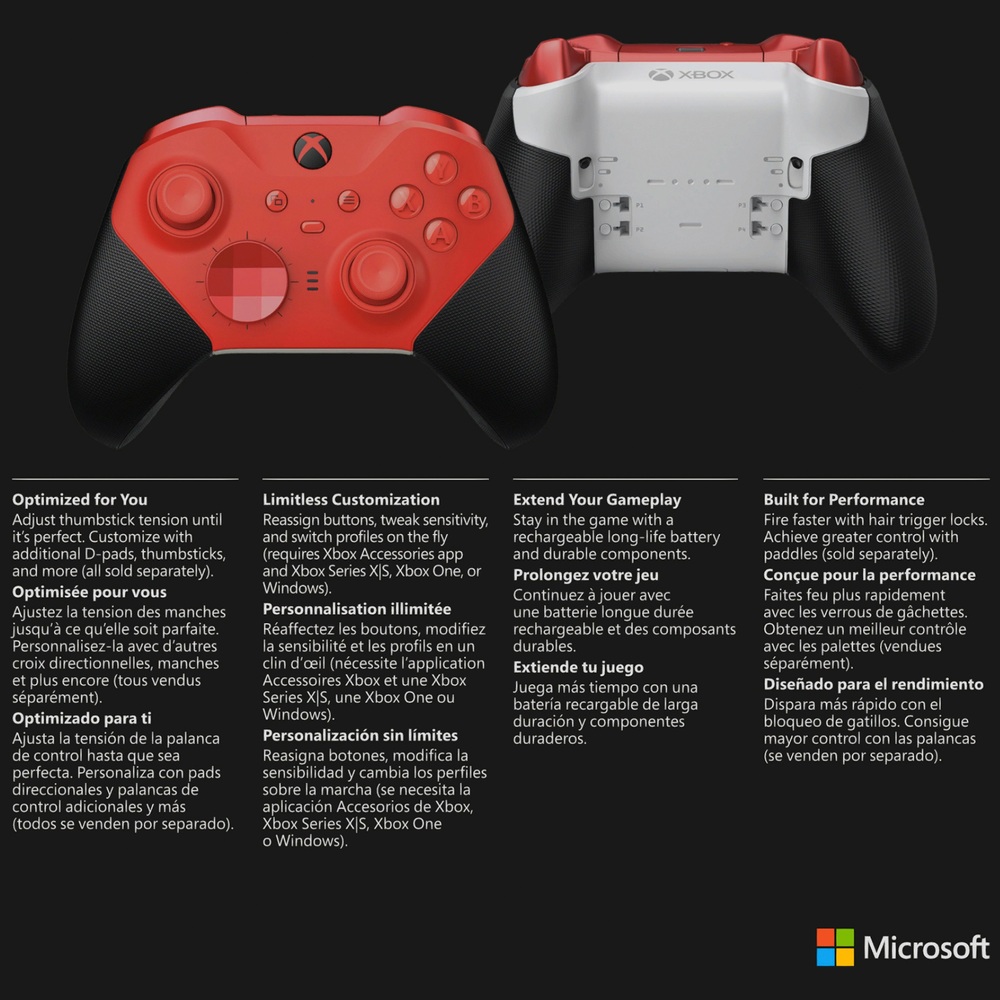 Xbox Elite Wireless Controller Serie 2 – Core (Rot)